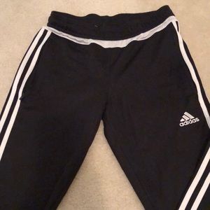 Adidas Pants with Pockets and Zippers and Zippers on the a bottom leg Taper Leg